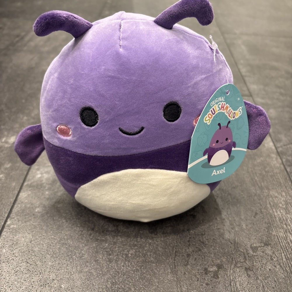 Squishmallows Axel 8" Purple Beetle Plush Toy, NWT